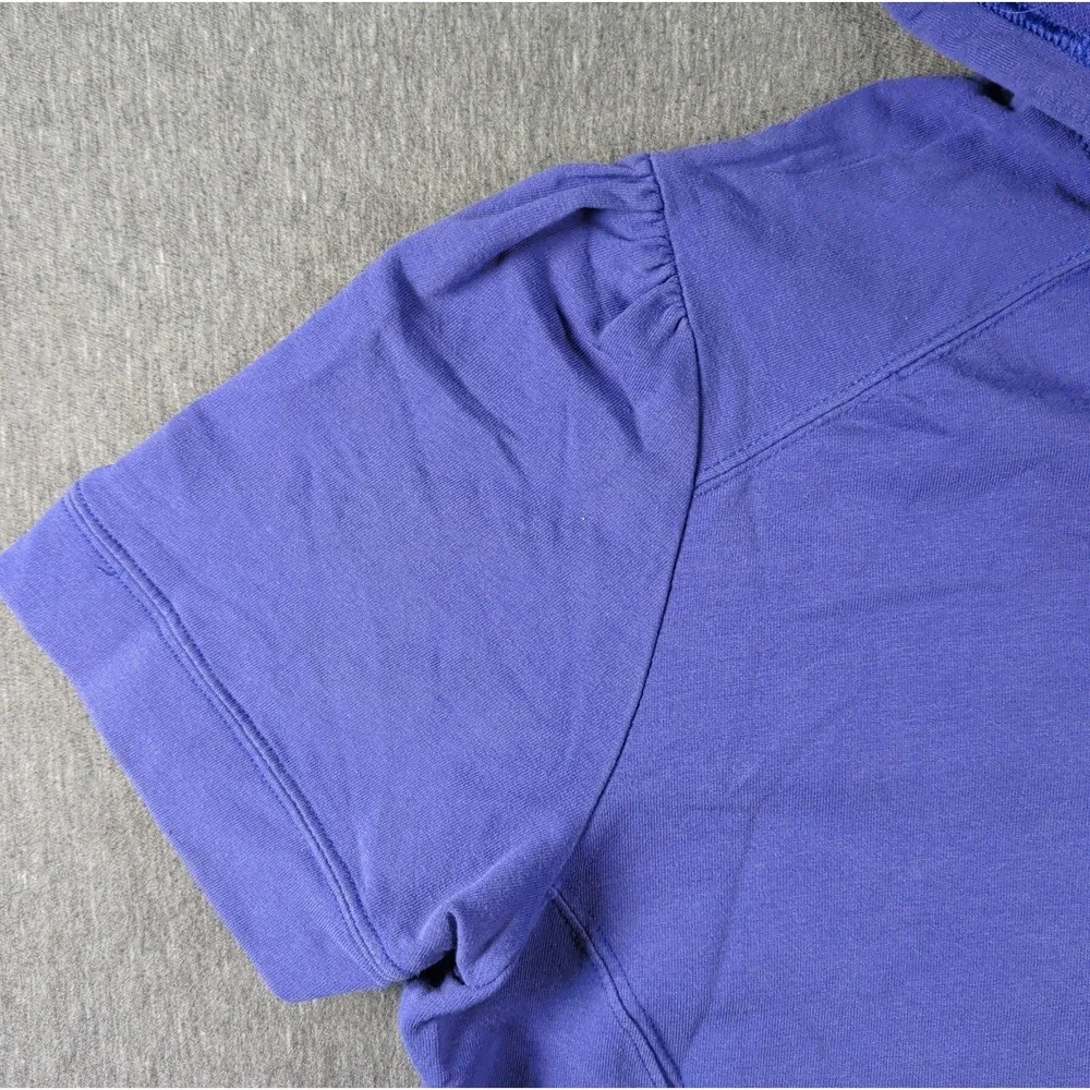 Nike Hoodie Zip Short Sleeve Women L Purple Good Vtg Y2K Athletic Dept Grunge